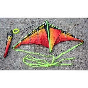 Prism Zenith 5 Single Line 5ft Travel Delta Kite - Infrared Yellow Orange String